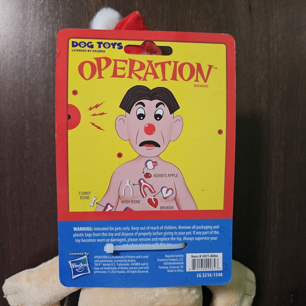 Hasbro Operation Plush Toy with Red and Yellow Details - Picture 5 of 5